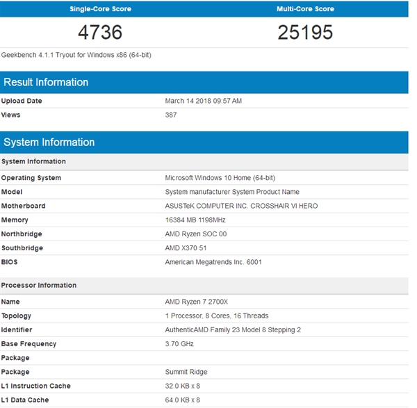 AMD Ryzen 7 2700XʽսƽƵ1800X